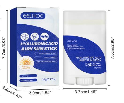 Lightweight Freshing And Moistrurizing Waterproof SPF50 Hyaluronic Acid Sun Block Stick